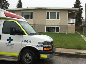 EMS responded to a home in Calgary's northwest Tuesday.