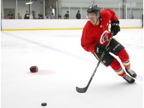 Spencer Foo skates at Winsport during the Calgary Flames development camp in Calgary on Friday, July 6, 2018. Jim Wells/Postmedia