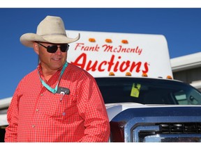 Chuckwagon driver Rick Fraser spent the morning in barns auctioning off his wagon gear, the veteran Chuckwagon racer will call it a career after the 2018 Calgary Stampede. Al Charest/Postmedia