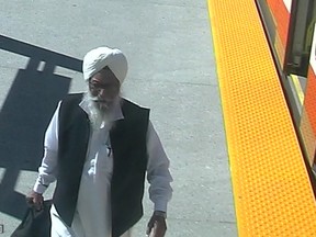 Calgary police released this surveillance image of a man being sought for a sexual assault about a CTrain.