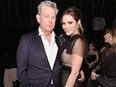 David Foster (L) and Katharine McPhee attend the 26th annual Elton John AIDS Foundation Academy Awards Viewing Party at The City of West Hollywood Park on March 4, 2018 in West Hollywood, Calif.