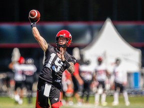 Calgary Stampeders quarterback Bo Levi Mitchell during practice on Monday, July 16, 2018. Al Charest/Postmedia