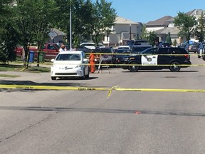 Police cordon off a scene in Coral Springs after a body is found burned out car on Satruday, July 14, 2018. Ryan Rumbolt/Postmedia