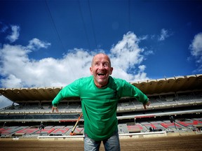 Eddie the Eagle at the Calgary Stampede on July 4, 2018.