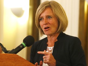 Alberta Premier Rachel Notley speaks at the Stampede Investment Forum in Calgary  Tuesday, July 10, 2018. Dean Pilling/Postmedia