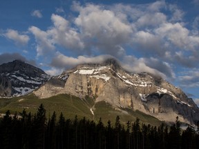 Clouds snag on Mount Rundle in Banff National Park on Monday June 5, 2017. Mike Drew/Postmedia