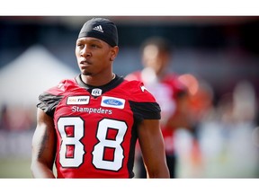 Calgary Stampeders Kamar Jorden during CFL pre-season football in Calgary on Friday, June 1, 2018. Al Charest/Postmedia