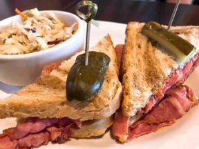 Smoked meat sandwich at Leopold's.