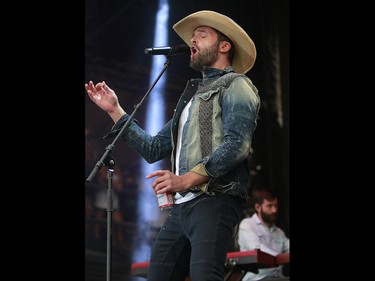 Country artist Dean Brody performs on day two of the 3rd annual Country Thunder music festival held at Prairie Winds Park in northeast Calgary Saturday, August 18, 2018. Dean Pilling/Postmedia