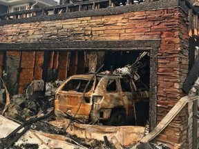 The remains of a home in the southwest community of Bridlewood that was destroyed by fire on Saturday, Aug. 18, 2018. Photo courtesy Ahmed Baki