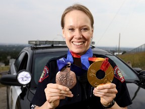 Former Olympic speed skater Cindy Klassen has traded in the skates and is a Calgary police officer.