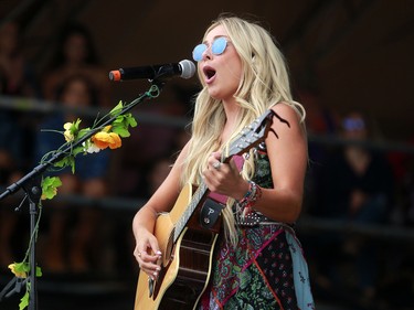 Country singer Madeline Merlo performs on day two of the 3rd annual Country Thunder music festival held at Prairie Winds Park in northeast Calgary Saturday, August 18, 2018. Dean Pilling/Postmedia