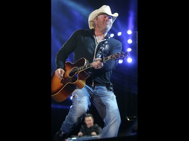 Country star Toby Keith performs during day two of the 3rd annual Country Thunder music festival held at Prairie Winds Park in northeast Calgary Saturday, August 18, 2018. Dean Pilling/Postmedia