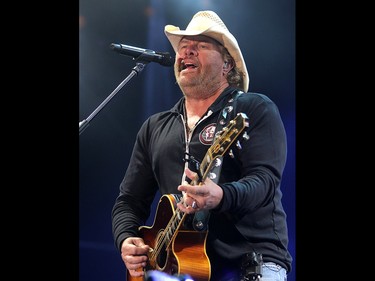 Country star Toby Keith performs during day two of the 3rd annual Country Thunder music festival held at Prairie Winds Park in northeast Calgary Saturday, August 18, 2018. Dean Pilling/Postmedia