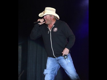 Country star Toby Keith performs during day two of the 3rd annual Country Thunder music festival held at Prairie Winds Park in northeast Calgary Saturday, August 18, 2018. Dean Pilling/Postmedia