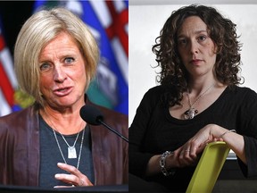 Rachel Notley (L) and Tzeporah Berman (R).