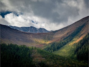 Clearing clouds and late summer colour on Highwood Pass on Tuesday, Sept. 4, 2018.