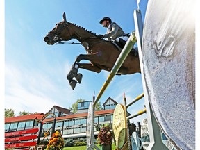 Germany's Philipp Weishaupt and Sansibar 89 won the CANA Cup on day two at the Spruce Meadows Masters, Thursday September 6, 2018.  Gavin Young/Postmedia