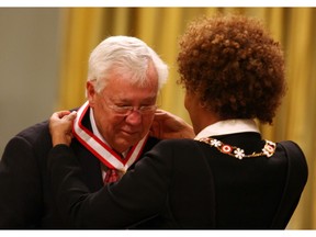 (OTTAWA, ONT.: NOV 5, 2009) CANADA--Rideau Hall, Government House--35 people received the Order of Canada in a ceremony this morning with Governor General Michaelle Jean. Clayton Riddell of Calgary Alta became an Officer of the Order of Canada.