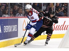 The Calgary Hitmen and the Edmonton Oil Kings play in WHL action in Calgary on Saturday September 29, 2018.