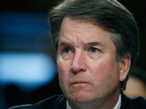 In this Sept. 6, 2018 file photo, U.S. President Donald Trump's Supreme Court nominee, Brett Kavanaugh testifies before the Senate Judiciary Committee on Capitol Hill in Washington for the third day of his confirmation hearing to replace retired Justice Anthony Kennedy.