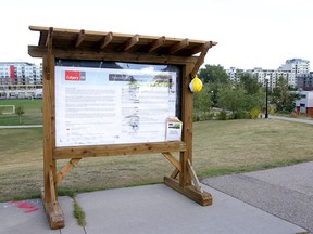 Murdoch Park in Bridgeland is being considered as a designated public cannabis consumption area. Signs against using the park were removed at an unknown time. Photo taken Saturday, September 8, 2018. Dean Pilling/Postmedia