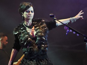 Dolores O'Riordan of The Cranberries performs on stage during the 23th edition of the Cognac Blues Passion festival in Cognac on July 7, 2016.