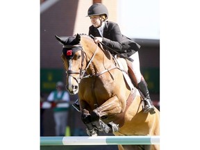 Rider Kara Chad from Calgary riding Bonita Z during the WIPRO U25 at the Spruce Meadows National in Calgary which runs from June 7 to the 11th on Friday June 9, 2017. DARREN MAKOWICHUK/Postmedia Network