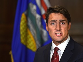 Alberta Premier Rachel Notley meets with Prime Minister Justin Trudeau at the Fairmont Hotel Macdonald in Edmonton, September 5, 2018. Ed Kaiser/Postmedia