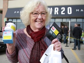 Margaret Graham, from B.C. shows off her purchase from 420 Premium Market on the second day of cannabis legalization. Thursday, October 18, 2018. Dean Pilling/Postmedia