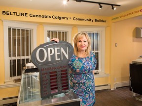 Beltline Cannabis Calgary owner Karen Barry at her store on Thursday October 18, 2018.  Gavin Young/Postmedia