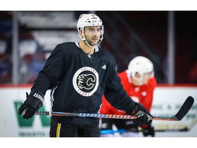 Calgary Flames Mark Giordano during practice on Monday, October 1, 2018. Al Charest/Postmedia