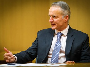 President and Chief Executive Officer of WestJet, Ed Sims, during an editorial board meeting with the editors of Postmedia Calgary on Tuesday, October 9, 2018. Al Charest/Postmedia