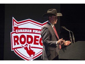 Jeff Robson with the Canadian Professional Rodeo Association. Rodeo Week rides into  Edmonton on November 9-13 this year. Today Northlands  previewed this year's Canadian Finals Rodeo, Farmfair International and Rodeo Week. Photo by Shaughn Butts / Postmedia Jim Matheson Story
