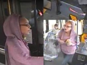 Calgary police released images Wednesday in connection with an investigation of an incident on a Calgary Transit bus.