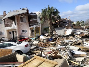 The coastal township of Mexico Beach, Fla., lays devastated on Thursday, Oct. 11, 2018, after Hurricane Michael made landfall on Wednesday in the Florida Panhandle.