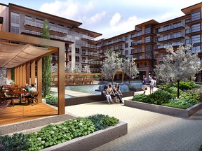 Artist's rendering of Westman Village, in Mahogany. Courtesy, Jayman Built