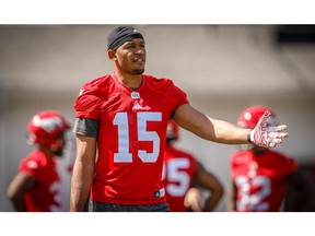 Calgary Stampeders Eric Rogers during practice on Wednesday, June 13, 2018.