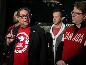 Calgary Mayor Naheed Nenshi comments on the Winter Olympic Plebiscite vote on Tuesday, November 13, 2018.  Gavin Young/Postmedia