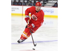 Calgary Flames Sam Bennett skates during an optional practice in Calgary on Friday. Photo by Jim Wells/Postmedia