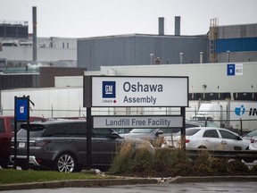 The Oshawa's General Motors car assembly plant in Oshawa, Ont., Monday Nov. 26, 2018.