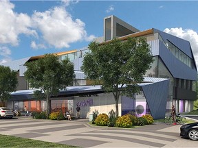 Architectural rendering were unveiled Thursday of a new centre for child and adolescent mental health, being built in partnership between Alberta Health Services and the Alberta Children's Hospital Foundation. (Supplied)