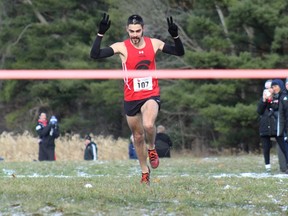 SAIT's Matthew Travaglini ran to his second-straight CCAA National title on Saturday. Photo courtesy SAIT Trojans.