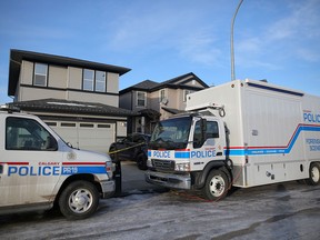 The scene of a shooting at Paramount Villas N.W. in Calgary, on Tuesday December 18, 2018.