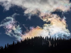 Prismatic clouds over Sibbald Meadows on Wednesday, December 5, 2018. Mike Drew/Postmedia