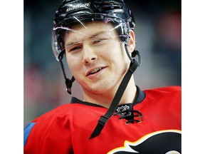 Calgary Flames Curtis Lazar during NHL hockey in Calgary, Alta., on Friday, March 3, 2017. AL CHAREST/POSTMEDIA ORG XMIT: POS1703061250224104