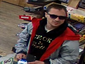 Banff RCMP say they are looking for this man after he allegedly stole purses and credit cards in the town, later using them to purchase things. (submitted)
