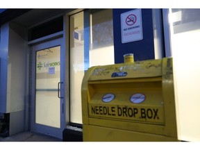 The Safeworks drug injection site at the Sheldon M. Chumir Health Centre was photographed at dusk on Tuesday December 11, 2018.  Gavin Young/Postmedia