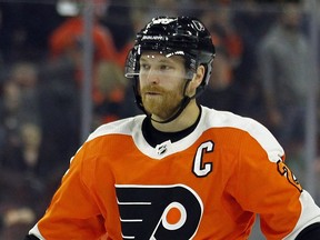 Philadelphia Flyers captain Claude Giroux. 
(TOM MIHALEK/AP)