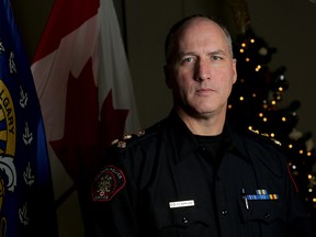 Interim Calgary police chief Steve Barlow poses for a photo during a year-end interview with Postmedia on Dec. 18, 2018.